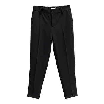 Nové dámské podzim zima plus velikost dlouhé tužka kalhoty pro ženy velké slim ležérní kapsy elastické černé kalhoty 3XL 4XL 5XL 6XL