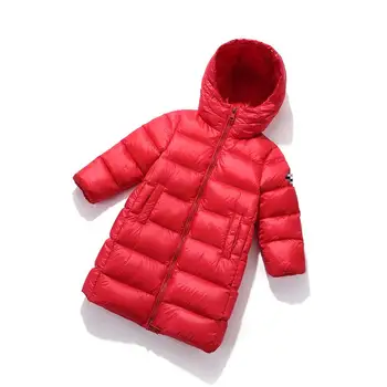 NOVÉ Děti Dolů Bunda zimní Zahuštěný Dlouhý rukáv kabáty pro chlapce a dívky teplé dětské oblečení pro dívky Černé Kluky Bundy 2020