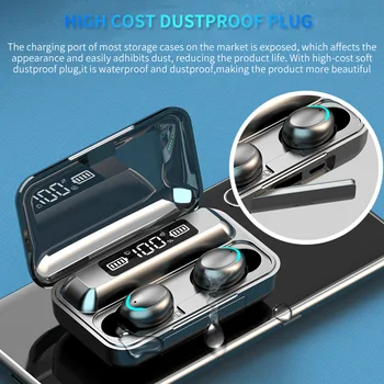Nové F9 Bezdrátová Sluchátka TWS Bluetooth 5.0 Sluchátka 8D hi-fi Stereofonní Vodotěsná Sluchátka Sluchátka Nabíjecí Box S Mikrofonem
