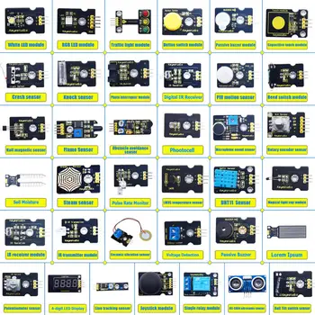 NOVÉ Keyestudio 37 v 1 Senzor Kit Upgrade V3.0 +Dárková Krabička pro Arduino Starter Kit W/37 Projektů Tutorial/KMENOVÝCH Děti Programování