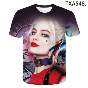 Nové Letní Joker 3D T Košile Ležérní Muži Ženy a Děti Móda Krátký Rukáv Boy girl Děti Tištěné T-shirt Zajímavé Topy Tee