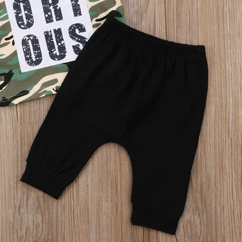 Nové Módní Ležérní Batole Děti Chlapci Camoflage Topy T-shirt Kalhoty 2ks Oblečení Set Oblečení 1-6 let