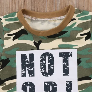 Nové Módní Ležérní Batole Děti Chlapci Camoflage Topy T-shirt Kalhoty 2ks Oblečení Set Oblečení 1-6 let