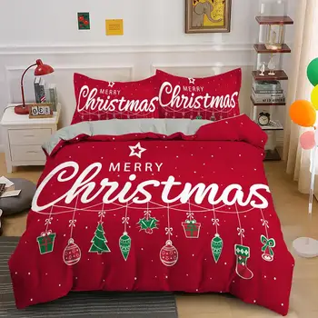 Nové Módní Vánoční Sada Povlečení Happy Santa Claus Peřinu , Chirstmas Přehoz přes postel, 3D Digitální Bed