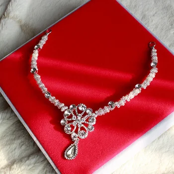 Nové Perlové Šperky, Ozdoby do Vlasů Svatební Čelenka Koruna a Diadém Čelo Svatební Vlasy Příslušenství Waterdrop Ženská pokrývka hlavy