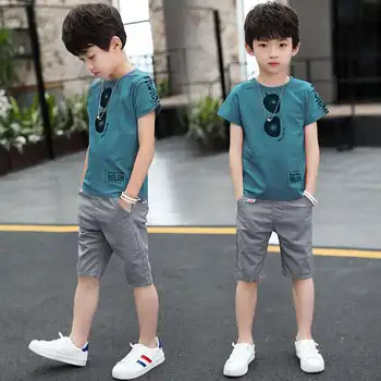 Nové Příjezdu Letní Chlapci Oblečení Baby Boy Krátký Rukáv T-Shirt +shorts2pc Děti Oblečení, Baby Děti Chlapci Oblečení Set