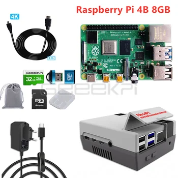 Nové Příjezdu Raspberry Pi 4 Model B 8 GB Verze RAM Quad Core Cortex-A72 (ARM v8), 64-Bit SoC @ 1,5 GHz Nes4pi Případě a 32G Kartu