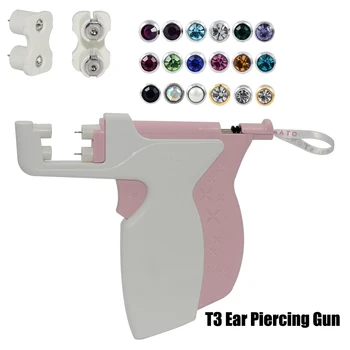 Nové Příjezdu T3 Profesionální Ucho Piercing Ucha Piercing Zbraň Nástroj Nástroj Z Chirurgické Oceli Stud Náušnice Pro Piercing Ucha Sada Prodáno