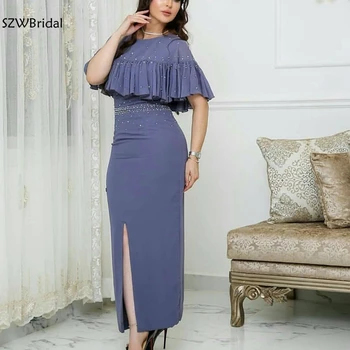 Nové Příjezdu Šifon Dubaji je arabština večerní šaty Plus velikosti Vestido elegante abendkleider 2021 abiye formální šaty