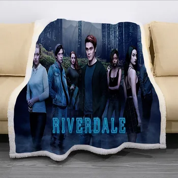 NOVÉ Riverdale 3D Tištěné Fleece Deka pro Postele Hot Prodej Tlusté Deky Módní Přehoz Sherpa Hodit Deku Dospělé Děti