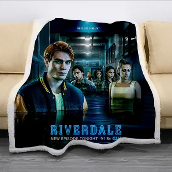 NOVÉ Riverdale 3D Tištěné Fleece Deka pro Postele Hot Prodej Tlusté Deky Módní Přehoz Sherpa Hodit Deku Dospělé Děti