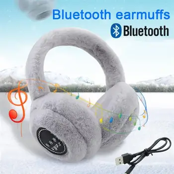 Nové Růžové Bezdrátové Bluetooth Sluchátka Teplé Načechraný Ch Náhlavní Soupravy Pro Ženy, Dívka, Dárek Zimní Sluchátka Stereo Herní Sluchátka S Mikrofonem