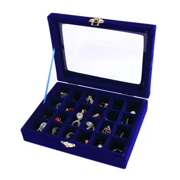 Nové Sametové Pouzdro Prsteny Náušnice Náhrdelníky Držitel Organizátor Náramek Šperky Úložný Box -MX8