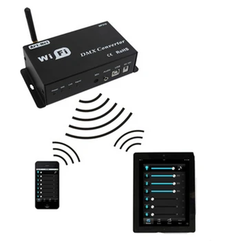 Nové WiFi DMX Ovladač Řízen Android nebo IOS Systémem, Wi-fi Multi Point Controller WF310 Doprava Zdarma