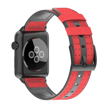 Nový Design z Uhlíkových Vláken Kůže+Silikonové Popruh pro Apple Watch SE Kapela Série 6 5 4 3 2 Sportovní Náramek 40 mm 44 mm 38 mm 42 mm Pás