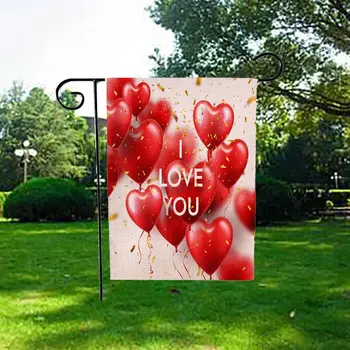 Nový Domov Zahrada Srdce 12.5x18 Palců Dekorativní Láska Valentine Den, Vítejte Zahradní Vlajky svatební party závěsná dekorace 2020