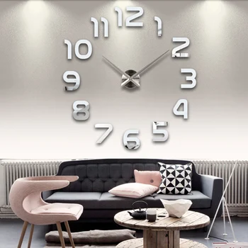 Nový hot samolepka na zeď hodiny quartz akryl materiál home dekor obývací pokoj evropa numberdiy samolepky zátiší