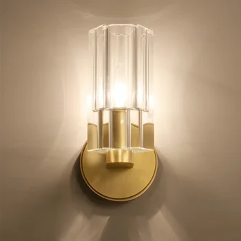 Nový Příspěvek Moderní Nástěnná Svítidla Luxusní Vile, Obývací Pokoj, Ložnice Crystal Svítidlo Nordic Domácí Dekoraci, Osvětlení E14 LED Lampa