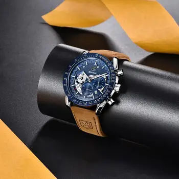Nový quartz muži hodinky top luxusní módní náramkové hodinky BENYAR vodotěsné chronograf hodinky pánské sportovní hodiny Relogio Masculino