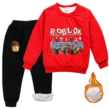 Nový Roblox Dítě Oblečení Fleece Svetr Kabát Bunda Kalhoty Chlapci Dívky Zimní Oblečení pro Děti od Narození Vánoční Dárek