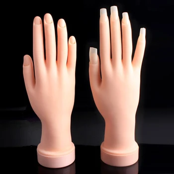 Nový rok 1KS Umělé ruce Manikúra praxe PVC Ohebný Opakovaně Flexibilní Protézy Ruky Model Manikúra nástroj praxe H1064