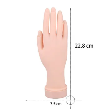 Nový rok 1KS Umělé ruce Manikúra praxe PVC Ohebný Opakovaně Flexibilní Protézy Ruky Model Manikúra nástroj praxe H1064