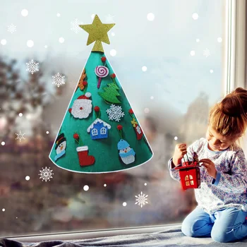 Nový Rok Sníh Muž Nálepka Okno 3D DIY Diamantový Malování Vánoční Strom Zdi Nálepka Xmas Zdi Decpration pro Děti, Obývací Pokoj