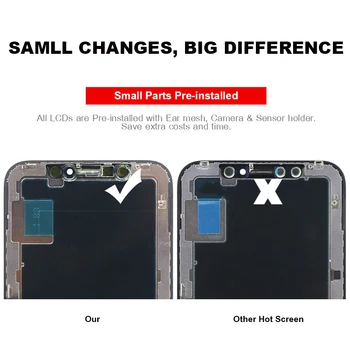 NOVÝ Třídy Incell Pro iPhone X S Max XR LCD Displej Incell Kvalitní Dotyková Obrazovka S Digitizer Náhradní Montážní Díly Černé