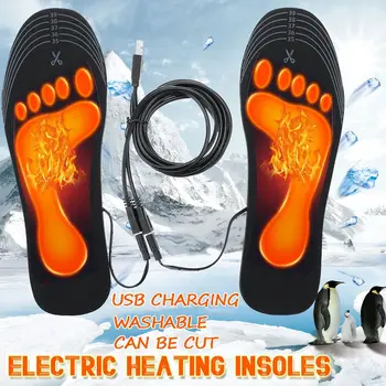 NOVÝ USB Vyhřívané Vložky do Bot Nohy v Teple Ponožky Pad Nastavitelná, Elektricky Topné Vložky v Pračce Teplé Termální Vložky Unisex