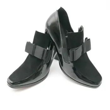 Nový vysoké podpatky čerpadla náměstí toe kožené boty, dámy, dámy černé sexy dámské dámské boty