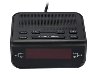 Noční Elektronický Budík a Rádio Přijímače, Přenosné FM/AM Rádio Přijímač s Digitální LED Displej Maximální Wakener