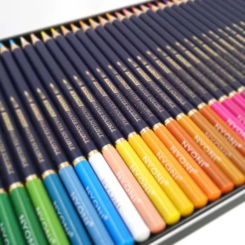 NYONI 48/72/100 Barvy Profesionální Vodě rozpustné barevné tužky Set Olej, Barevné Tužky, Malířské Barvy, Barvy, Kresba Tužkou