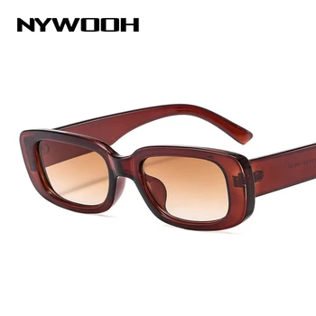 NYWOOH Vintage sluneční Brýle Muži Ženy Značky Značkové Retro Malé Brýle Obdélník Sluneční Brýle Žena UV400 Eyewears