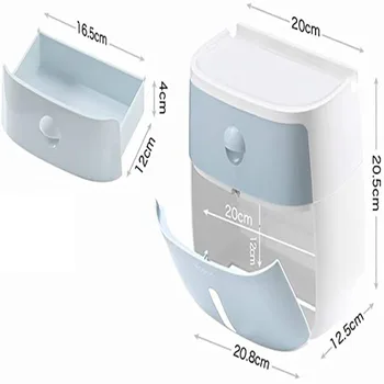 Nástěnný Tkáně Box Double Zásuvky Koupelna Vodotěsné Tkáně Držák Na Kuchyňský Papír Úložiště Pro Domácí Dekoraci 4 Styly