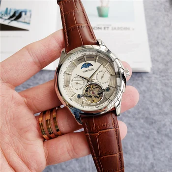 Obchodní Volný čas design Luxusní Top Značky ONG Stejném Stylu Pánské Hodinky Tourbillon Značkové Mechanické Hodinky, Automatické hodinky