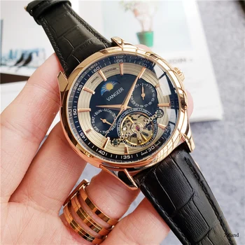 Obchodní Volný čas design Luxusní Top Značky ONG Stejném Stylu Pánské Hodinky Tourbillon Značkové Mechanické Hodinky, Automatické hodinky