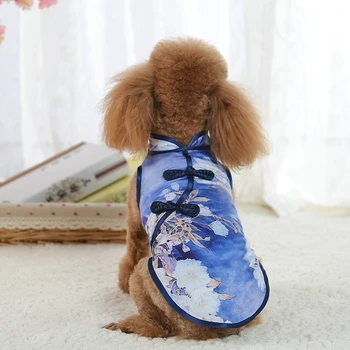 Oblečení pro psy Čínský Styl Roztomilé Štěně Psa Bunda Kabát Pet Oblečení pro Malé Psy, Kočky, Yorkshire, Mops Čivava Oblečení, Ropa Perro