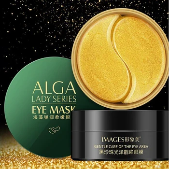 Obraz beauty gold lady mořských řas kolagenová oční maska jemné a hydratační oční náplasti 60 tablet pro zlepšení oční tašky, tmavé kruhy