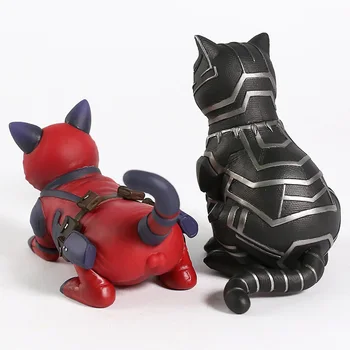 Obrázek Deadpool & Black Panther Kočka Akční Obrázek Sběratelskou Model Hračky Kreativní Dárky Auto Dekorace