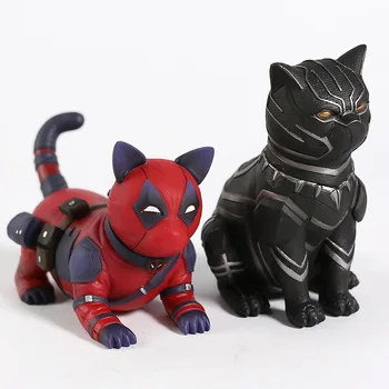 Obrázek Deadpool & Black Panther Kočka Akční Obrázek Sběratelskou Model Hračky Kreativní Dárky Auto Dekorace