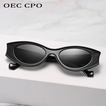 OEC CPO Vintage Cat eye sluneční Brýle, Ženy, Módní Malé Barevné Sluneční Brýle Muži Retro Steampunk Brýle Odstíny UV400 Oculos O815