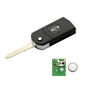 OkeyTech Náhradní 2 Tlačítka Skládací Smart Auto Klíč Flip Vzdálené Fob Klíč 315MHZ pro Mazda 3 6 M3 M6 S 4D63 Čip Uncut Blade