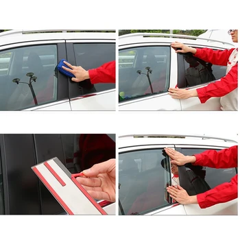 Okno Chrome Sloup Post Kryt Lišta Lišta Ozdobná Přízvuk Nerezové Styling pro Nissan Qashqai J11 -2017