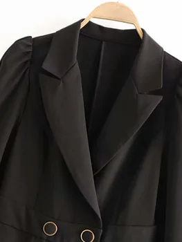 Okupace Malé Oblek Nový Vzor Obou Řadě Spony Dojíždět Bude Kód Oblek Volné Kabát Ženy Dlouho Fondu Tlačítko Pevné Vroubkované 2020