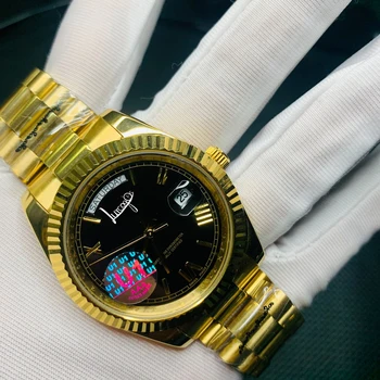 Omezený prodej U1 tovární Hot prodej 18K Zlato AAA hodinky Pánské luxusní automatické mechanické luxusní Hodinky bílý číselník dne-datum AAA