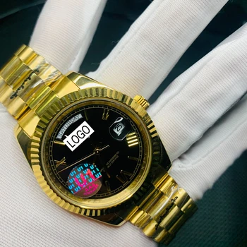 Omezený prodej U1 tovární Hot prodej 18K Zlato AAA hodinky Pánské luxusní automatické mechanické luxusní Hodinky bílý číselník dne-datum AAA