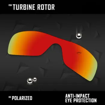 OOWLIT 5 Kusů Polarizované sluneční Brýle Náhradní Objektivy pro Oakley Turbine Rotor OO9307-Černá& Stříbrná& Ice Blue A Fire Red& Green