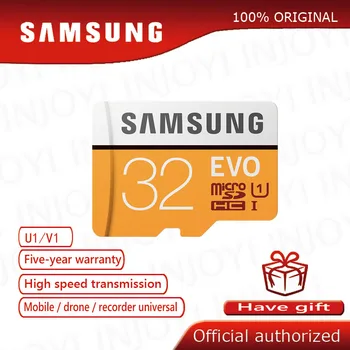 Originál SAMSUNG Paměťová Karta EVO 64GB U3 16GB Class10 Kartu Micro SD 32GB microSD UHS-I TF Karta 128GB cartao de memoria