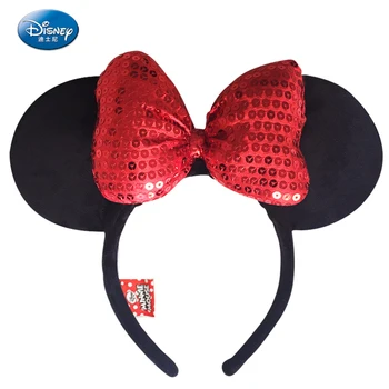 Originální Disney Minnie Mouse Uši Čelenky Hlavou Mickey Minnie Uši Dívky Vlasy Kapely Princezna Hlavy Obruč Plyšové Hračky Klíčenka Bag
