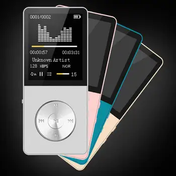 Originální Hi-Kovové Ultratenký MP3, MP4 Hudební Přehrávač, Vestavěný Reproduktor, 16GB 1.8 Palcový Displej může Podporovat 128 GB SD Kartu s Video